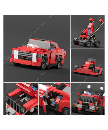 Architect 20-in-1 STEM Building Blocks Set 278+ Pieces Educational Construction Kit for Kids | Build Racing Cars, Bikes, Jeeps, SUVs | Model 31010
