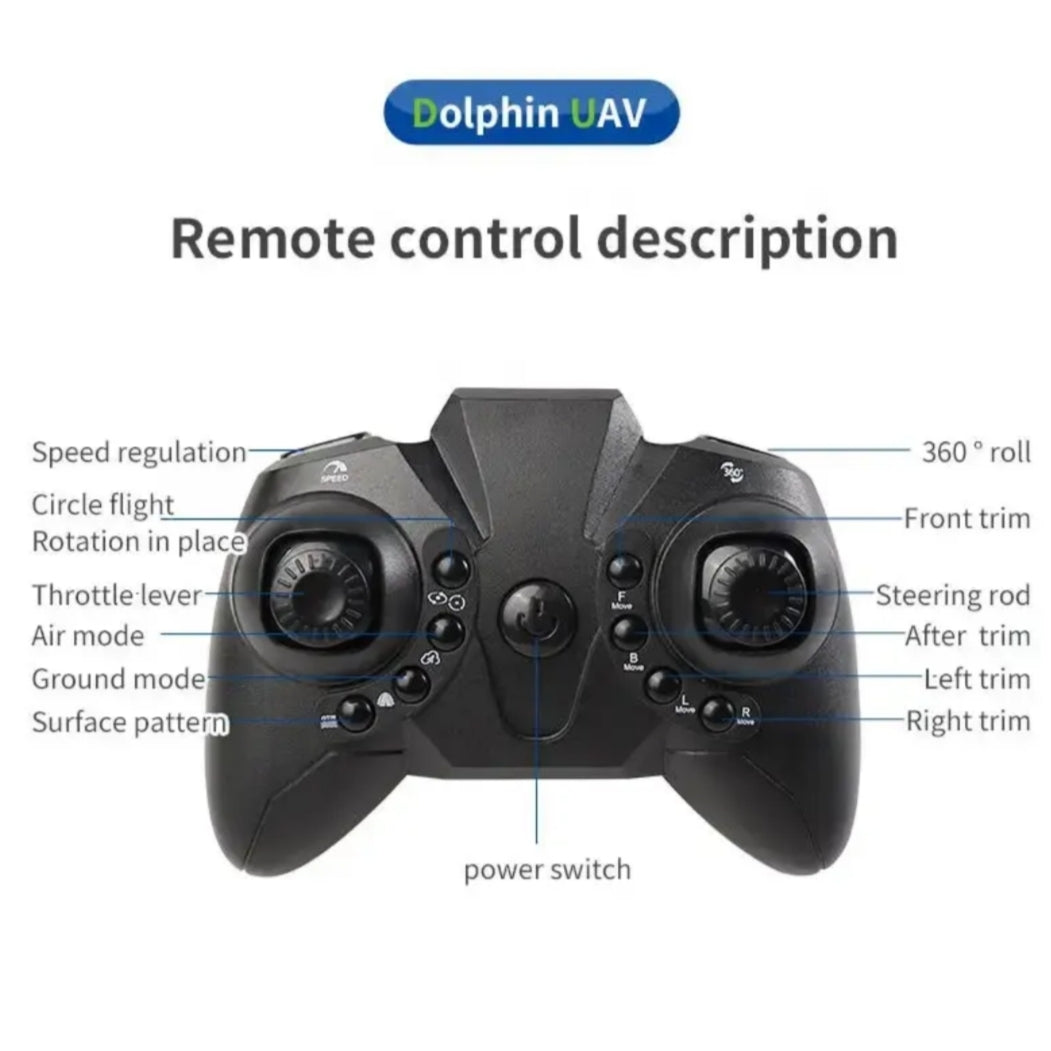 Air Mode Flying Dolphin Drone – Mini RC Quad