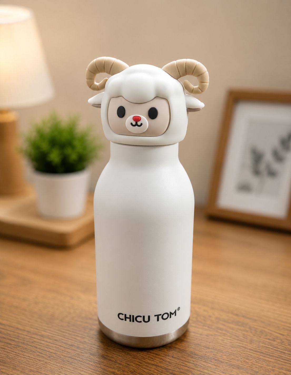 Cute Animal Character Insulated Stainless Steel Water Bottle for Kids & Adults (350ml / Leak-Proof)