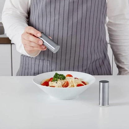 Stainless Steel Salt & Pepper Shaker  – Modern Kitchen Seasoning Dispenser