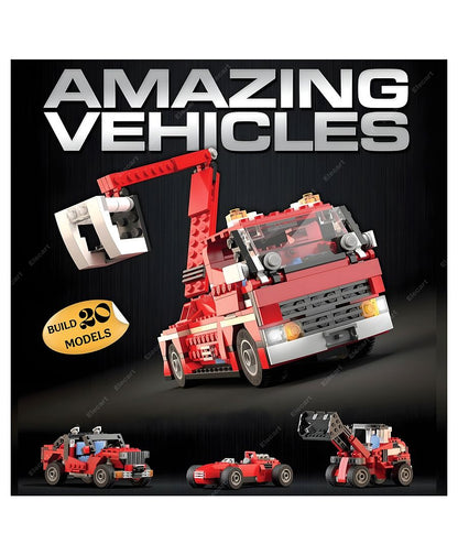 Architect 20-in-1 STEM Building Blocks Set 278+ Pieces Educational Construction Kit for Kids | Build Racing Cars, Bikes, Jeeps, SUVs | Model 31010