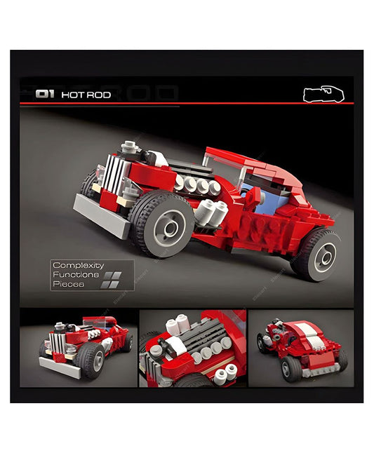 Architect 20-in-1 STEM Building Blocks Set 278+ Pieces Educational Construction Kit for Kids | Build Racing Cars, Bikes, Jeeps, SUVs | Model 31010