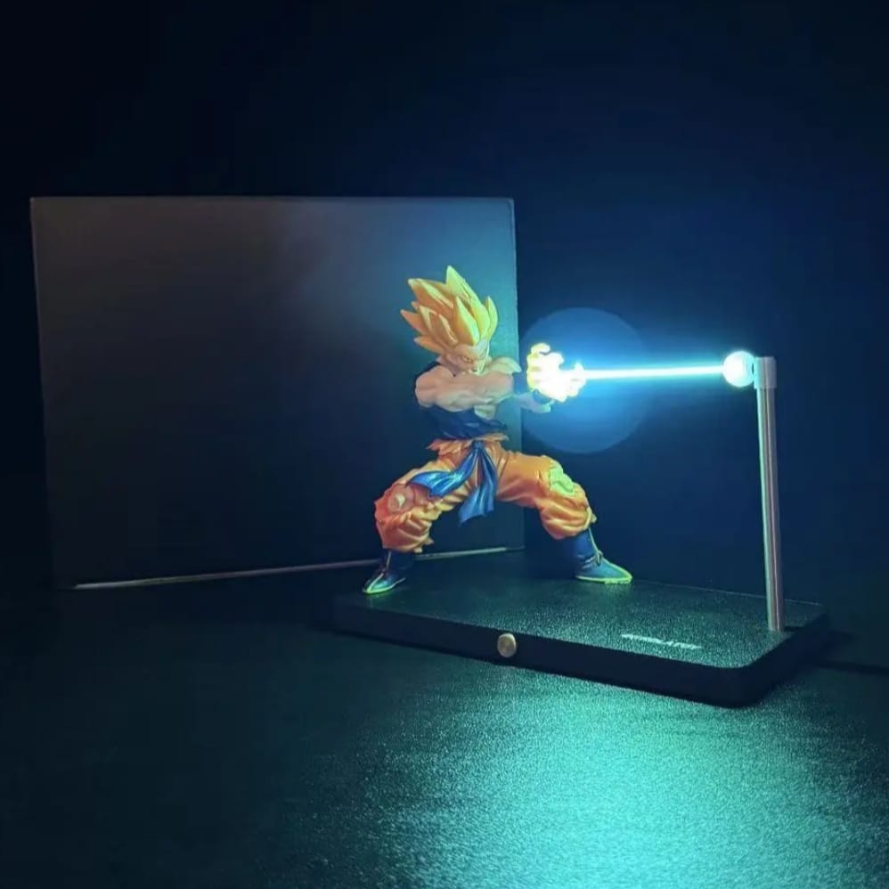 Dragon Ball Z Goku Kamehameha 3D LED Lamp – Super Saiyan Action Figure Light