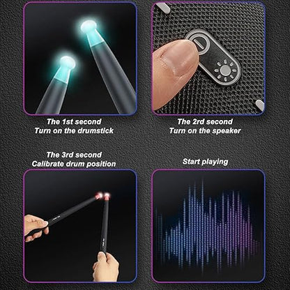 Electronic Air Drum Stick, Electronic Somatosensory Drum Kit Air Drum Stick for Work Spaces for Studios