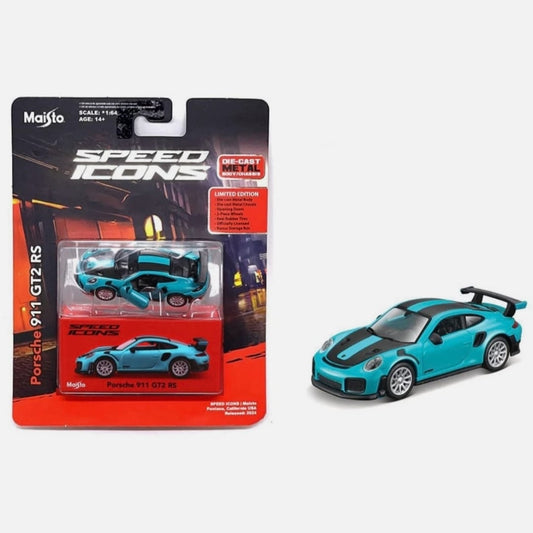 Maisto Speed Icons Porsche 911 GT2 RS Die-Cast Car( Blue)
