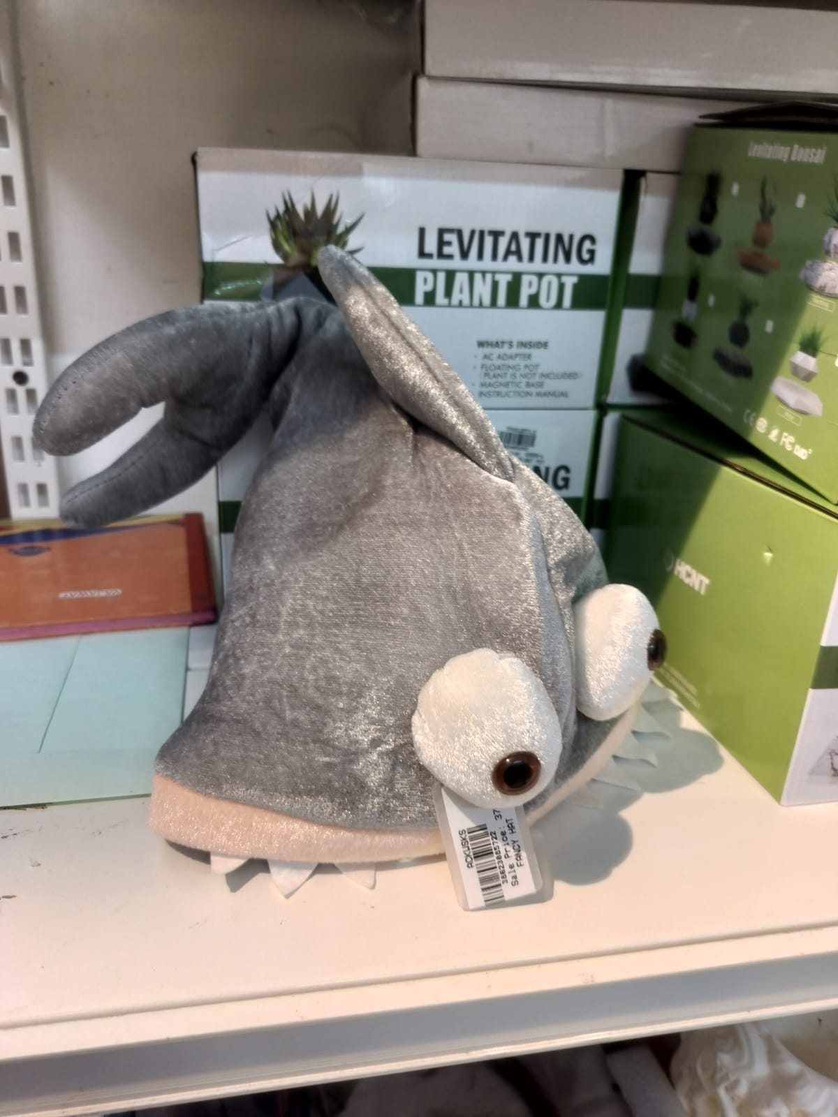 Funny Shark Hat with Googly Eyes – Plush Novelty Costume Cap