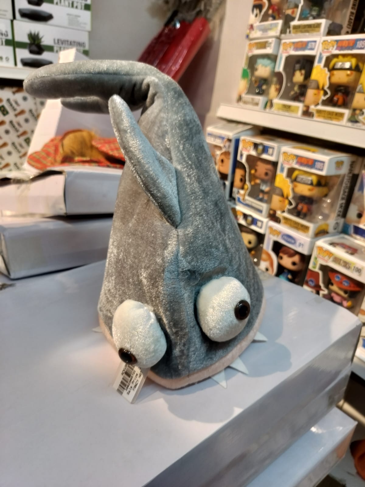 Funny Shark Hat with Googly Eyes – Plush Novelty Costume Cap