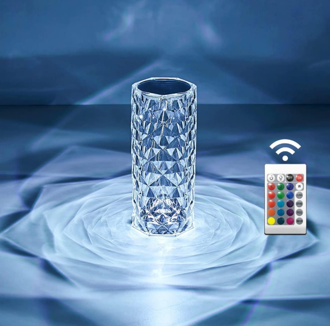 Crystal Diamond LED Table Lamp with Remote Control