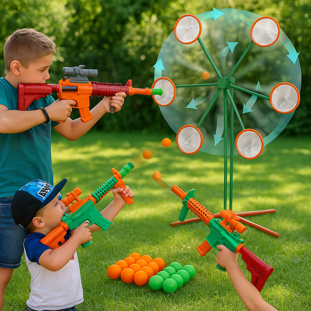 Windmill Blaster Guns with 3-Speed Moving Target & Balls