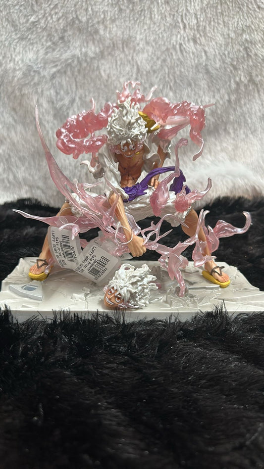 Anime Luffy Gear Fifth Action Figure - Dynamic Pink Energy Edition