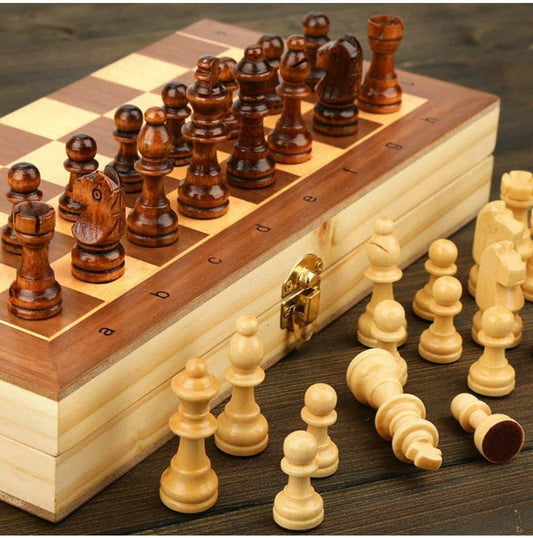 Premium Wooden Chess Set with Storage Box (SMALL)
