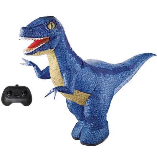 Blue Raptor 360° Remote Control Dinosaur Toy – Realistic Walking, Rotating & Interactive Play