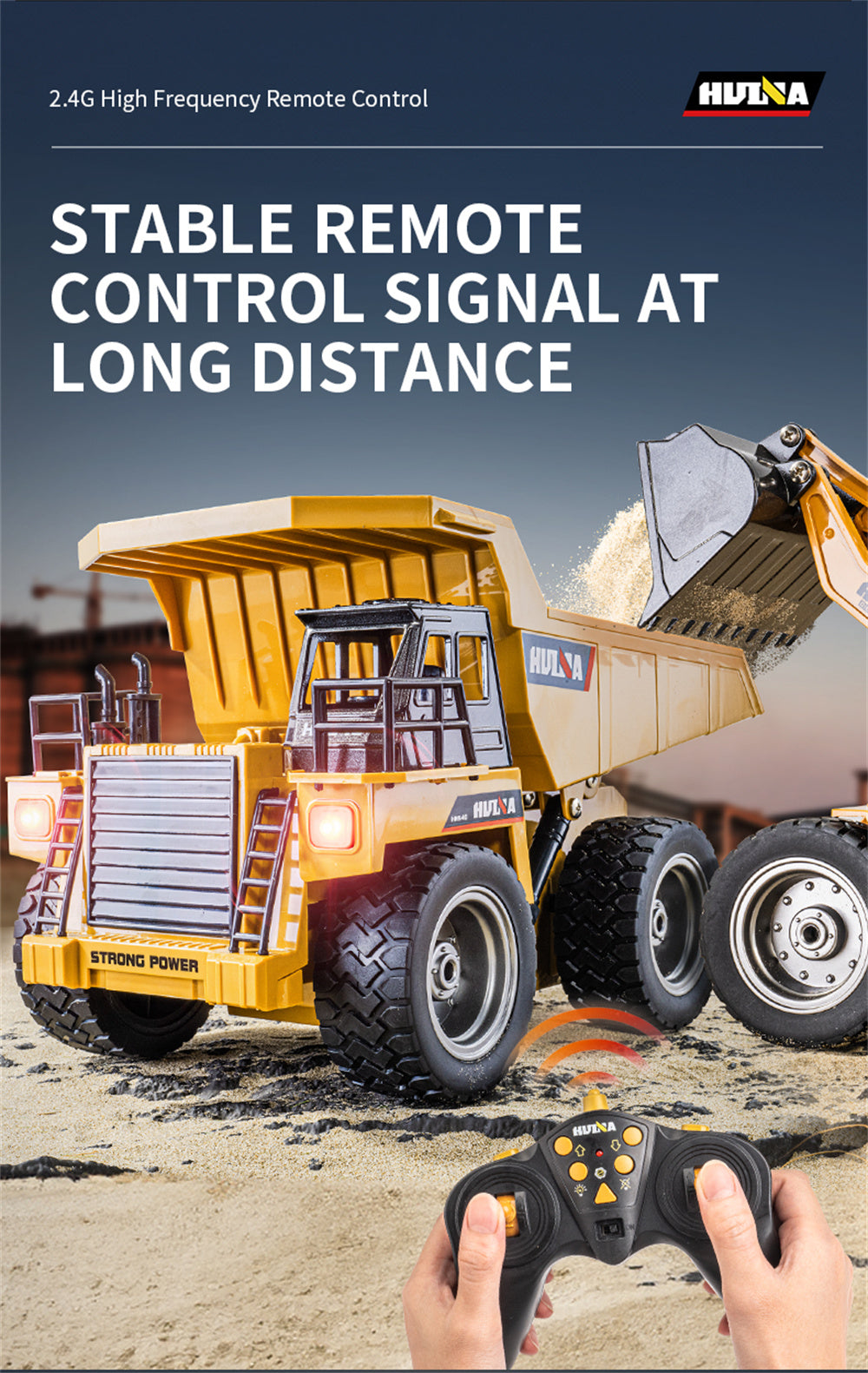 Huina 1534 RC Dump Truck – Heavy Duty 1/18 Scale Construction Model