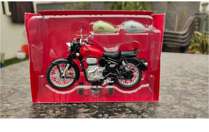 1/15 Royal Scale Model Enfield Motorcycle Toy – Pull Back Action, Detailed Miniature Replica for Collectors and Enthusiasts Bullet Bike Detacheble Parts