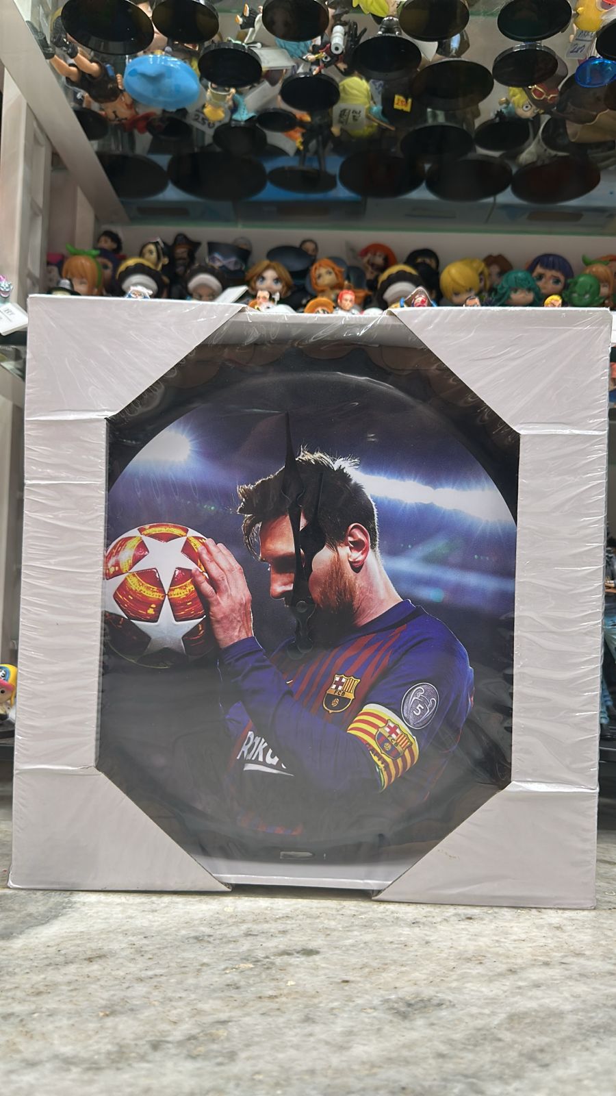 Cristiano Ronaldo & Lionel Messi FC Barcelona Champions League Wall Clock