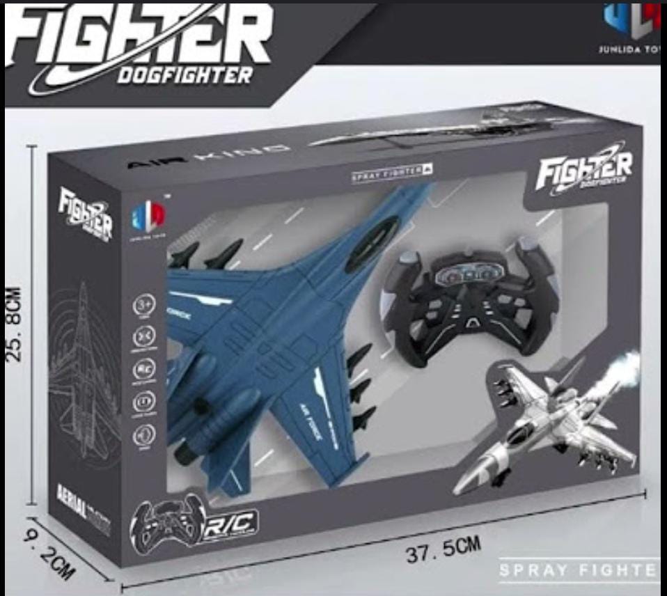 Fighter Dogfighter R/C Air King Jet – Remote Control Spray Fighter Aircraft Toy