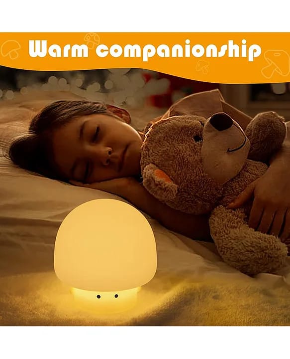 Mushroom Silicone Night Lamp Colour Changing Night Light for Kids Bedroom Children's Room Decoration