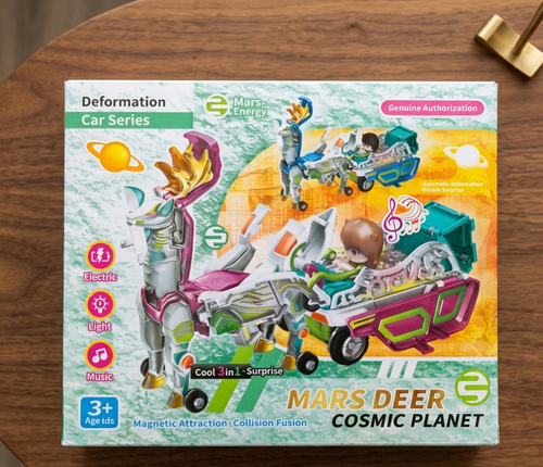 Mars Deer 3-in-1 Cosmic Planet Transformation Toy – Electric, Music & Lights
