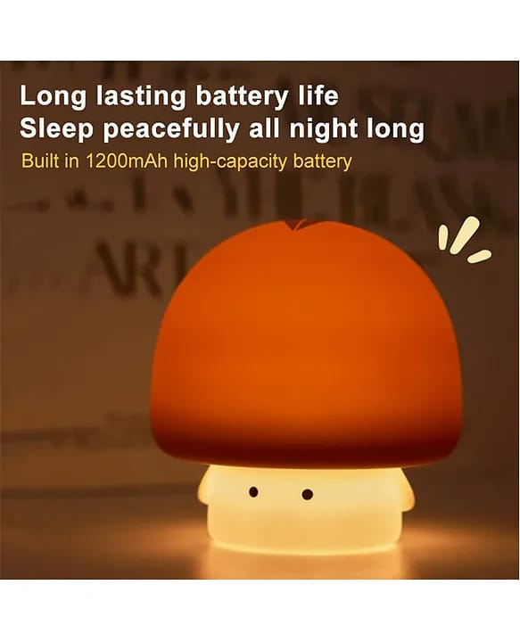 Mushroom Silicone Night Lamp Colour Changing Night Light for Kids Bedroom Children's Room Decoration