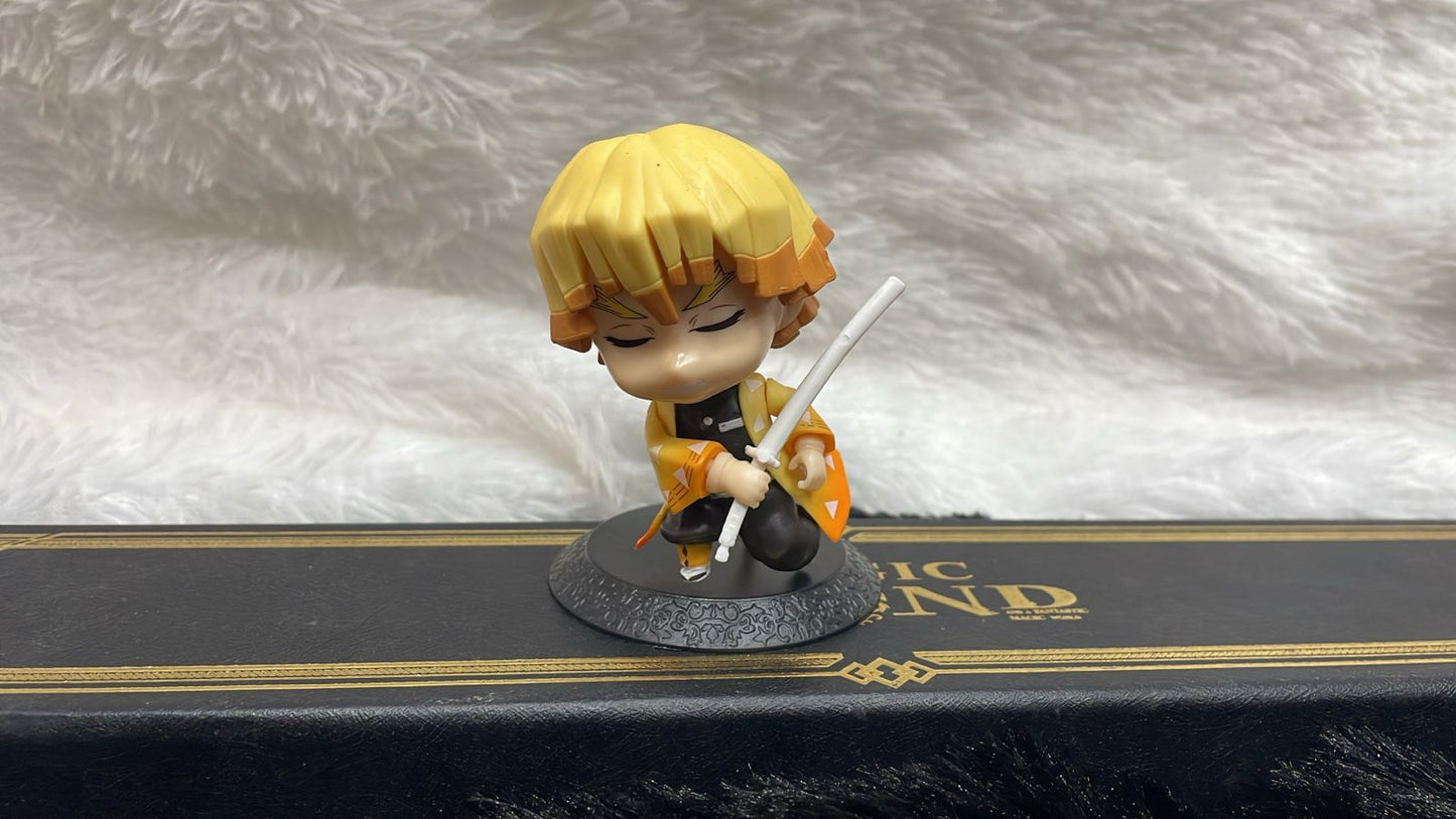 Demon Slayer Chibi Figures Set – Muichiro, Inosuke, Zenitsu, and Nezuko