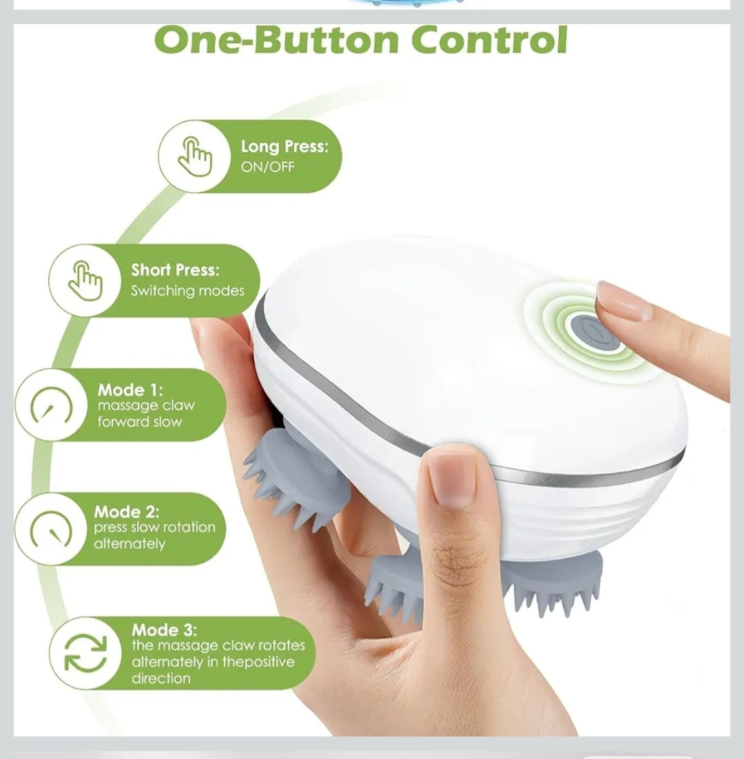 2-in-1 Full Body & Scalp Electric Massager Combo