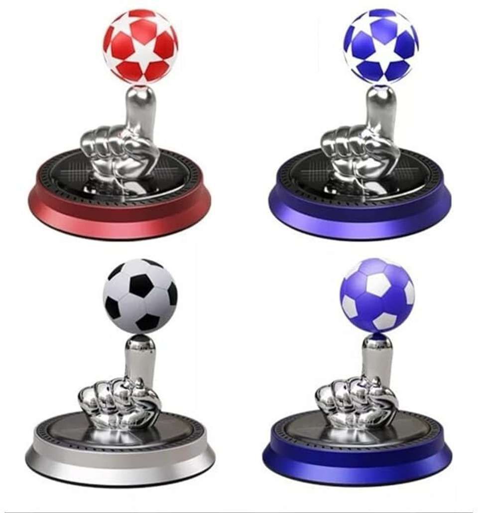Elevate Your Drive with the Solar Rotating Finger Football Car Air Freshener!