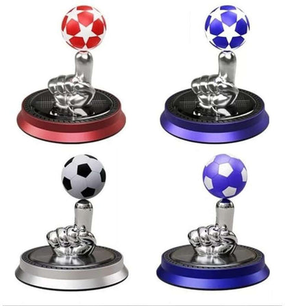 Elevate Your Drive with the Solar Rotating Finger Football Car Air Freshener!