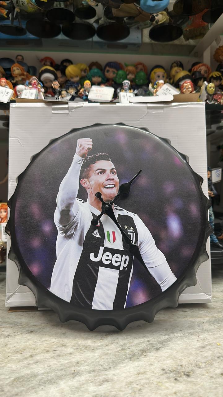 Cristiano Ronaldo & Lionel Messi FC Barcelona Champions League Wall Clock