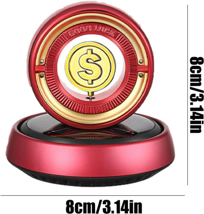 Solar-Powered Rotating "Good Luck" Car Air Freshener & Aromatherapy Diffuser