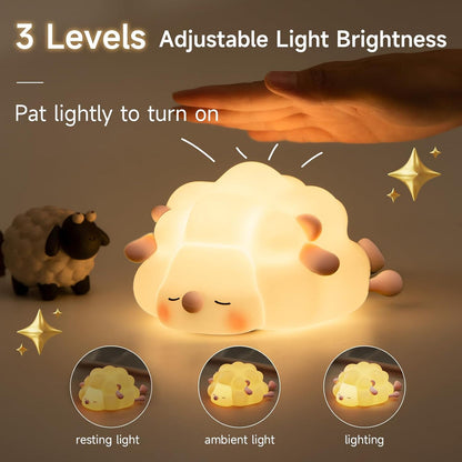 Cute Sheep Design Silicon Night Lamp