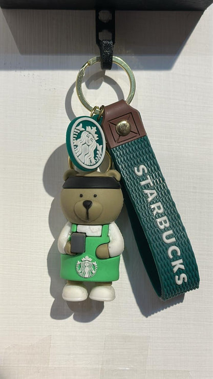 Starbucks Bear Barista Keychain