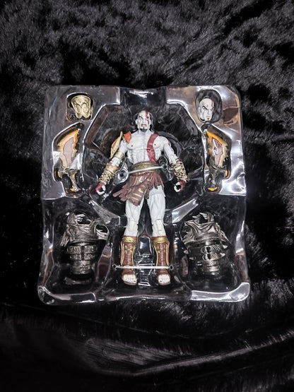 Kratos Action Figure – God of War with Accessories & Interchangeable Heads