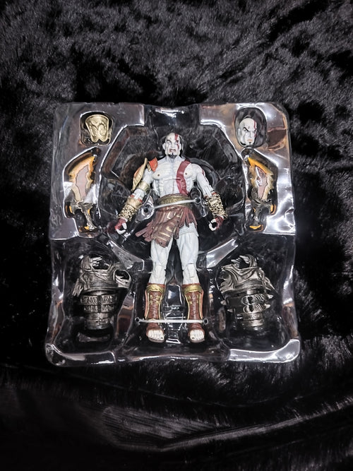Kratos Action Figure – God of War with Accessories & Interchangeable Heads