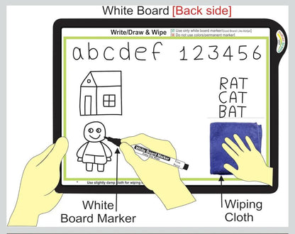 Indian Brains Dual-Sided Wooden Magnetic Whiteboard Kit