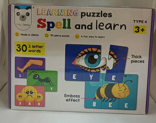 Play Panda Learning Puzzles - Spell and Learn (Type 4, 3+ Years)