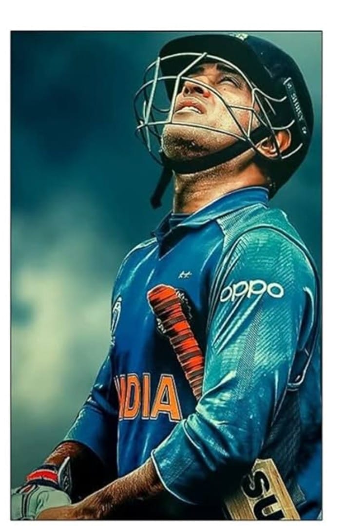 MS DHONI POSTER: THE LEGEND IN BLUE