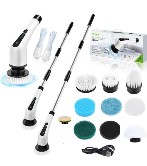9-in-1 Electric Spin Scrubber | Power Through Stubborn Dirt