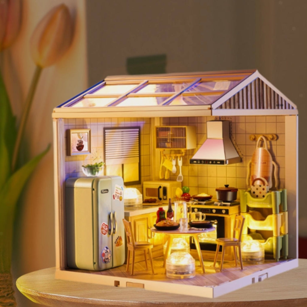 DIY Miniature Dollhouse Kit – Small Town in Big City