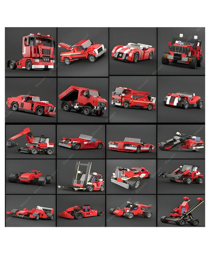 Architect 20-in-1 STEM Building Blocks Set 278+ Pieces Educational Construction Kit for Kids | Build Racing Cars, Bikes, Jeeps, SUVs | Model 31010