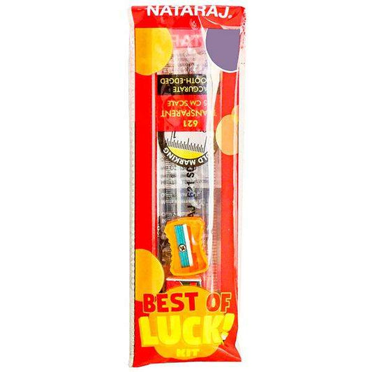 Nataraj pencil kit
( pencil,scale,eraser,sharpener)
