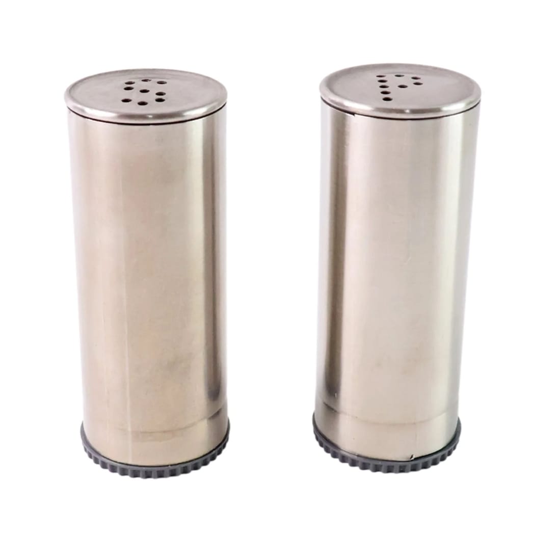 Stainless Steel Salt & Pepper Shaker  – Modern Kitchen Seasoning Dispenser