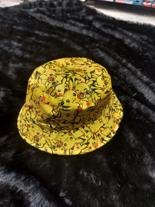Yellow Cartoon-Inspired Bucket Hat – Playful Pikachu Vibes