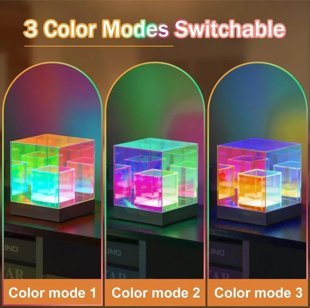 3D infinity Cube RGB Lamp, USB acrylic Night Lamp
