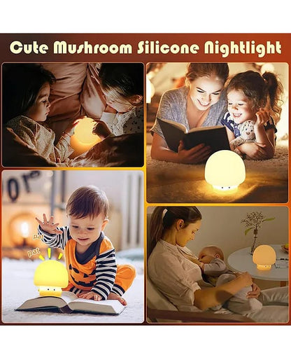 Mushroom Silicone Night Lamp Colour Changing Night Light for Kids Bedroom Children's Room Decoration