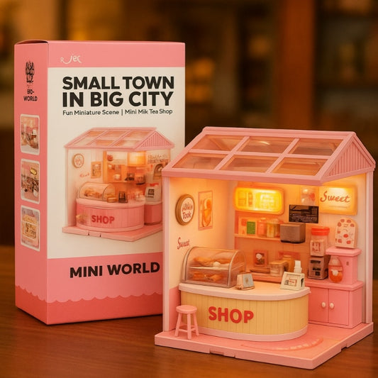 DIY Miniature Dollhouse Kit – Small Town in Big City
