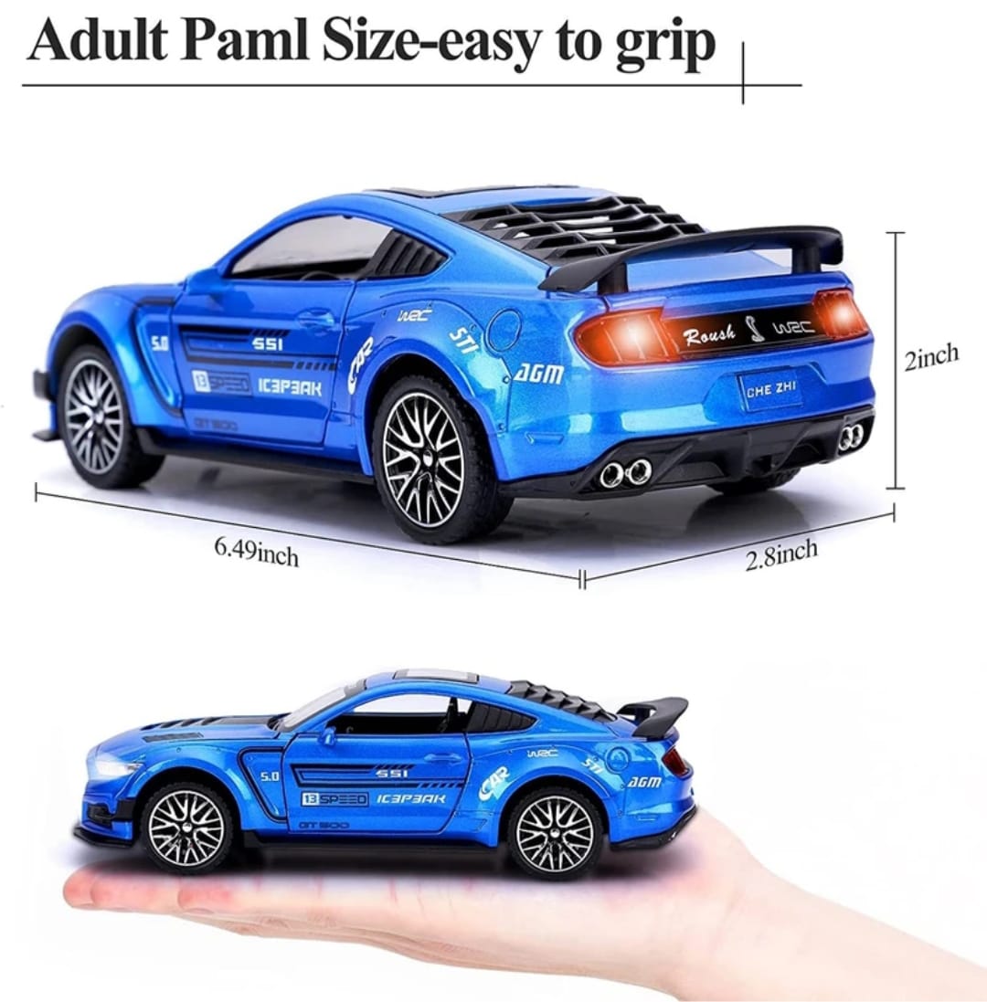 Mustang GT500 DieCast Car – 1:32 Scale | Pull Back | Light & Sound | 3 Colors