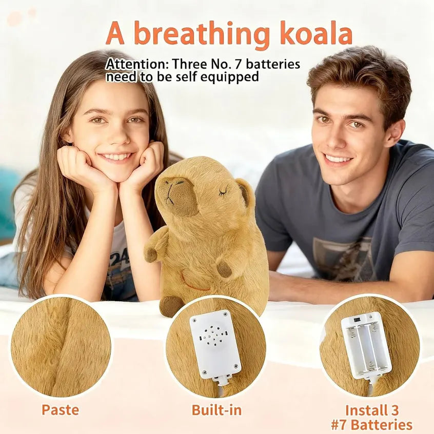 Sleep Breathing Capybara Soft Musical Toy