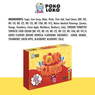 Buy POKO LOKO Gummies Sour Cubes | Tangy & Chewy Candy Treat pack of 2