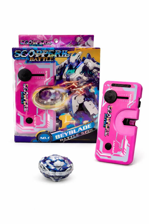 Scopperil Battle Spinning Top Launcher Set with Speed Control & Battle Arena Disc (Bay Blade) | Action Fighting Toy for Kids & Adults