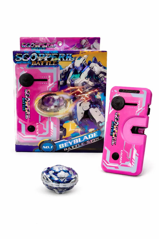 Scopperil Battle Spinning Top Launcher Set with Speed Control & Battle Arena Disc (Bay Blade) | Action Fighting Toy for Kids & Adults